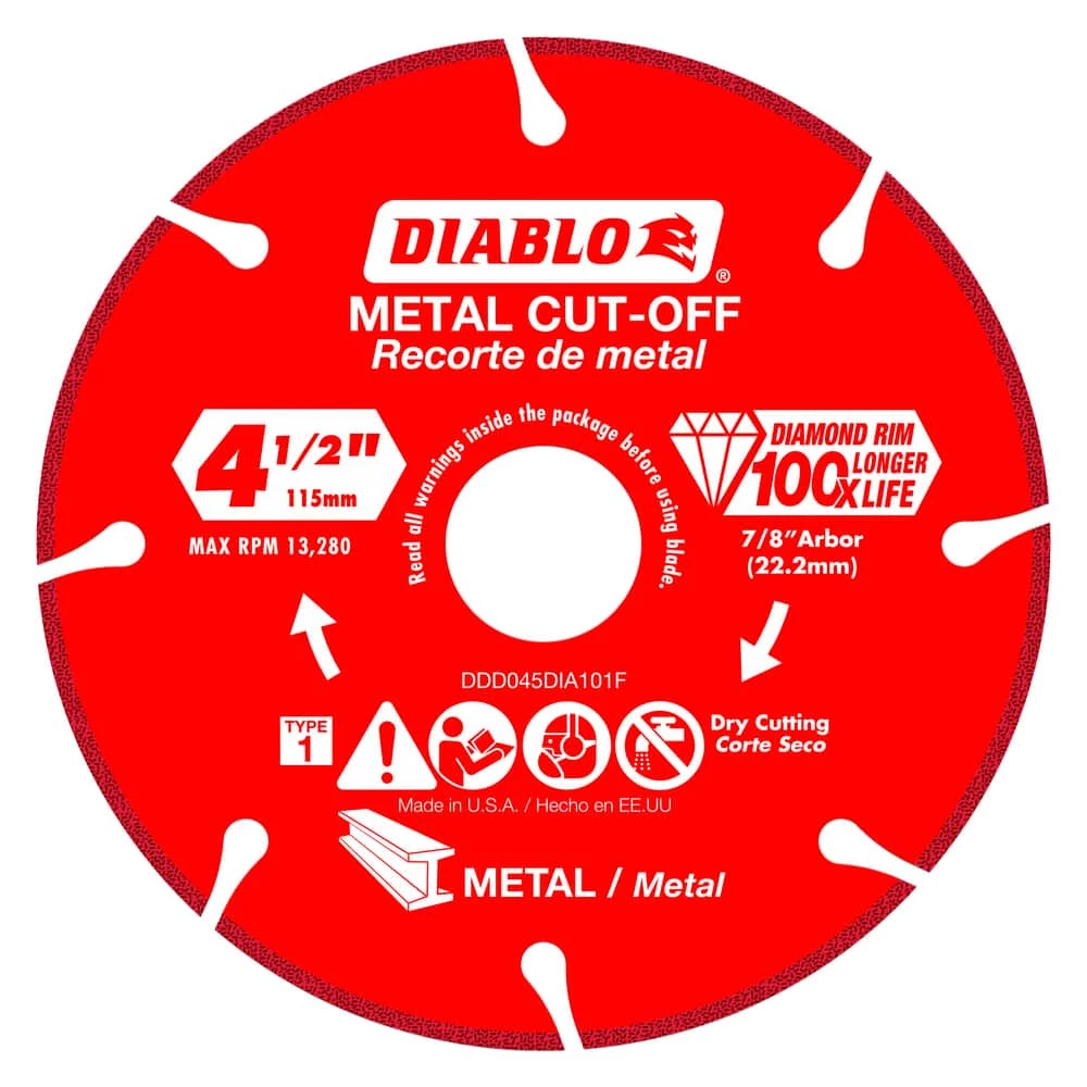 New βοΈ Diablo Tools 4-1/2 in. Diamond Wheel for Metal Cutting π 3 New βοΈ Diablo Tools 4-1/2 in. Diamond Wheel for Metal Cutting π