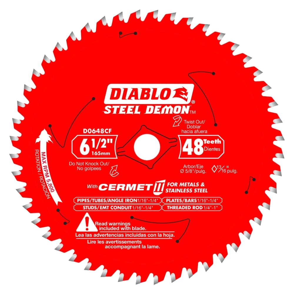 Buy ๐ Diablo Tools Steel Demonโข 6-1/2 in. 48 TPI Cermet Circular Saw Blade ๐ 3 Buy ๐ Diablo Tools Steel Demonโข 6-1/2 in. 48 TPI Cermet Circular Saw Blade ๐
