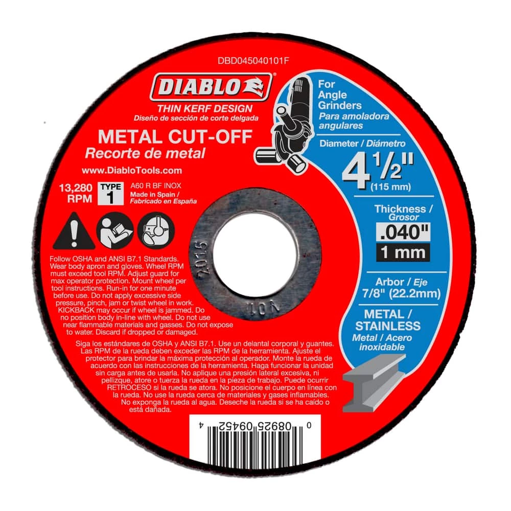 Top 10 π Diablo Tools Heavy Duty 4-1/2 in. Cut Off Disc π 2 Top 10 π Diablo Tools Heavy Duty 4-1/2 in. Cut Off Disc π