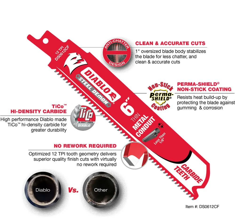 Best deal 🛒 Diablo Tools Steel Demon™ 6 in. 12 TPI Reciprocating Saw Blade (Pack of 3) 😍 6 Best deal 🛒 Diablo Tools Steel Demon™ 6 in. 12 TPI Reciprocating Saw Blade (Pack of 3) 😍 - Image 4